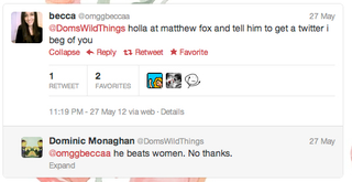 Illustration for article titled In Which Dominic Monaghan Flat-Out Accuses Matthew Fox of Being a Habitual Woman Beater